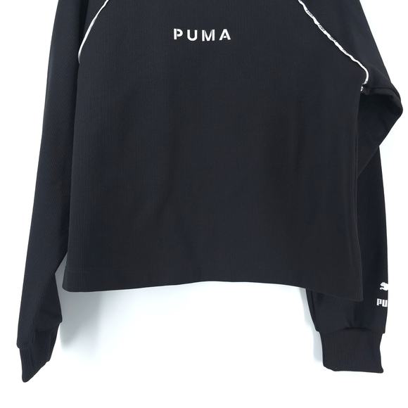 Puma Black Long Sleeve XTG Crew Neck Boxy Fit Athleisure Raglan Pullover M - Picture 3 of 11